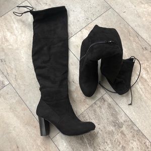 Velveteen Over The Knee Boot